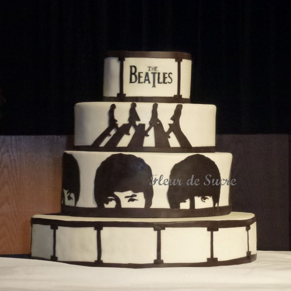 С днем рождения торт Beatles