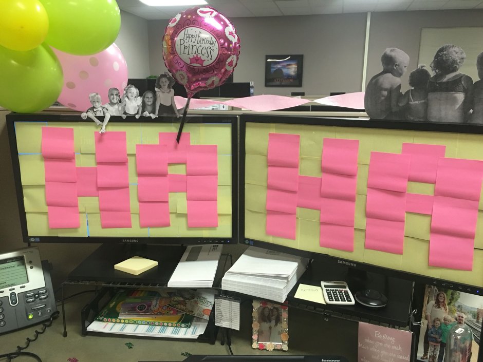 Украшение офиса на день рождения коллеги