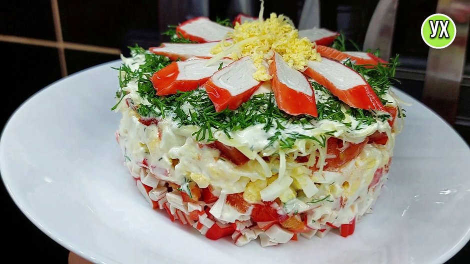 Салат из крабовых палочек с кукурузой