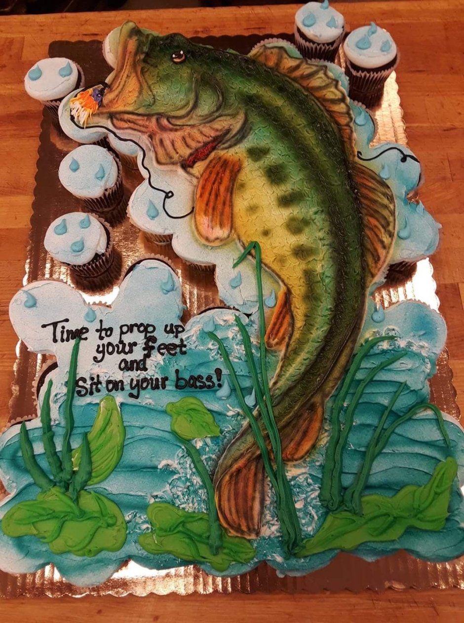 Рисунок рыбы для торта