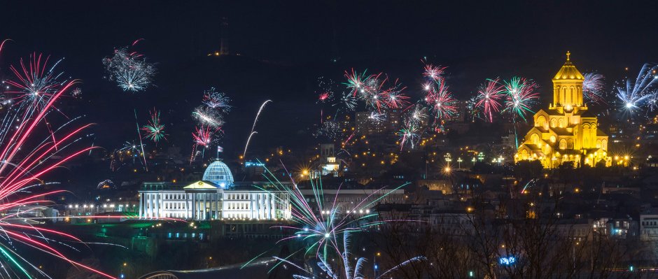 Новогодний праздник Тбилиси Руставели