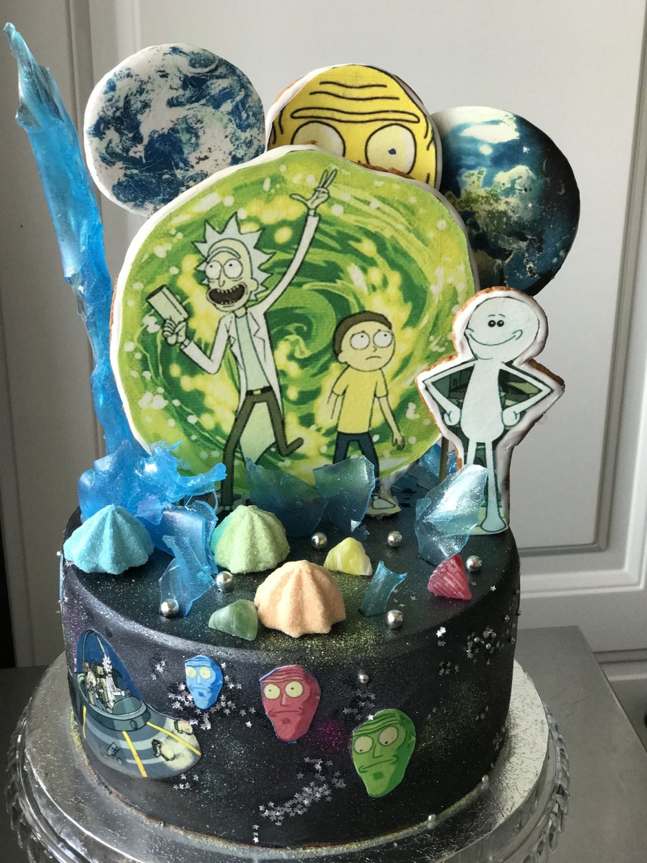 Rick and Morty Birthday Cake