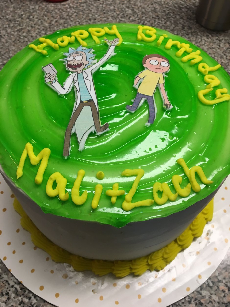 Декор торта Рик и Морти
