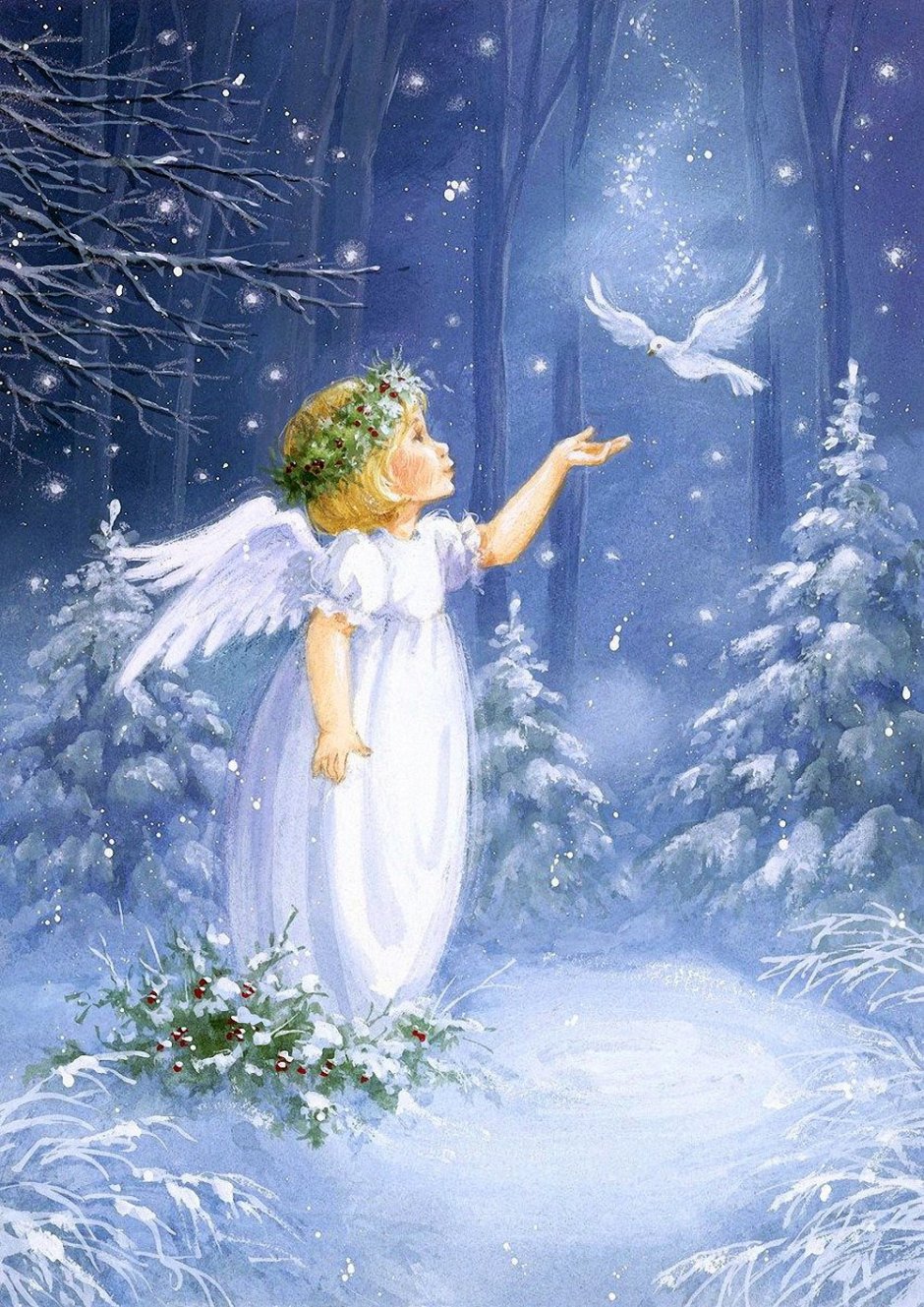 Девушка ангел зима