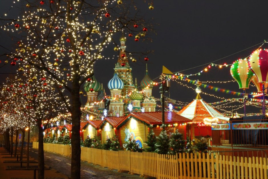Новогодняя Москва на рабочий стол