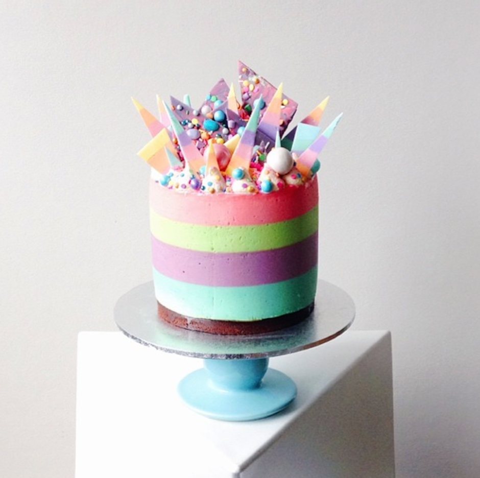 Тортик в разноцветном стиле