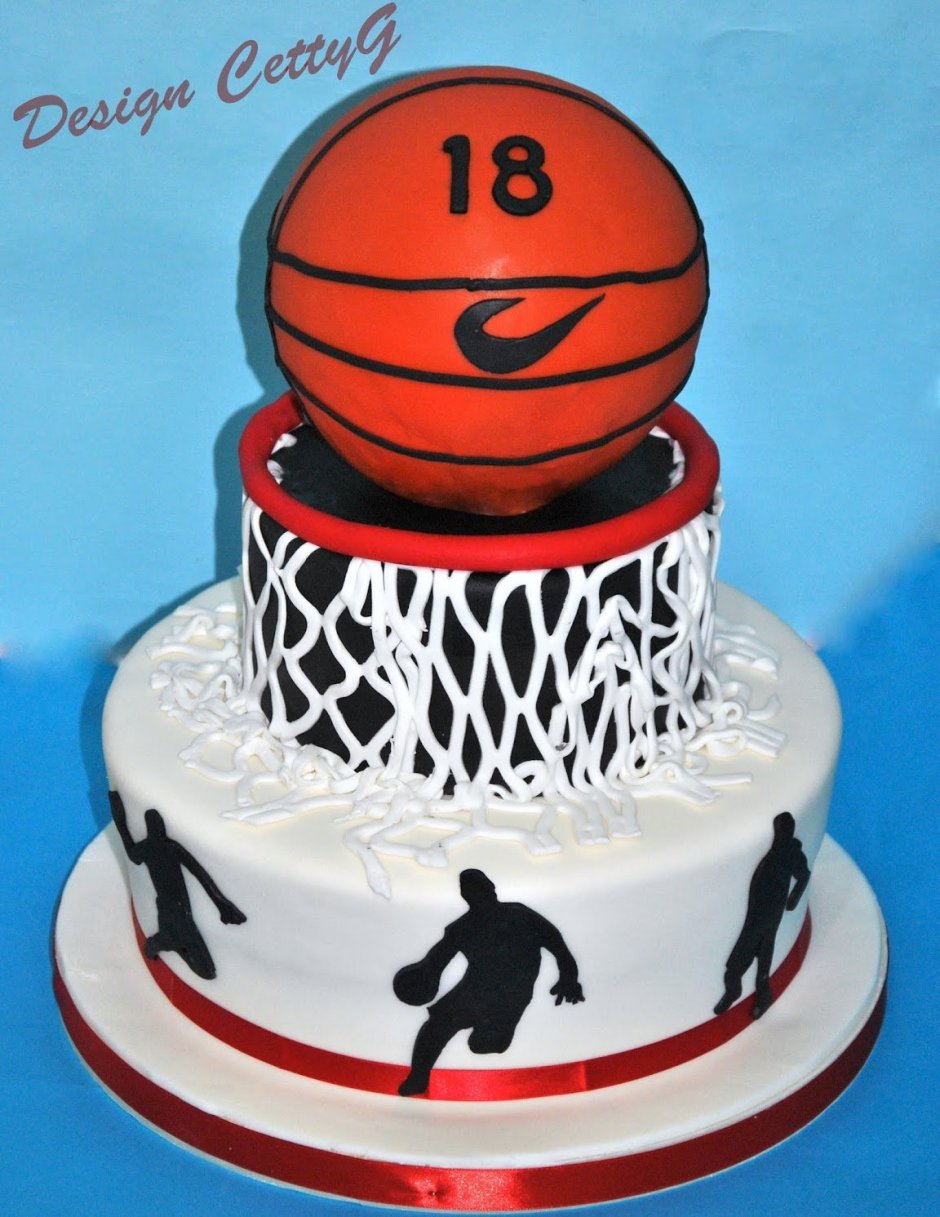Торт на баскетбольную тему