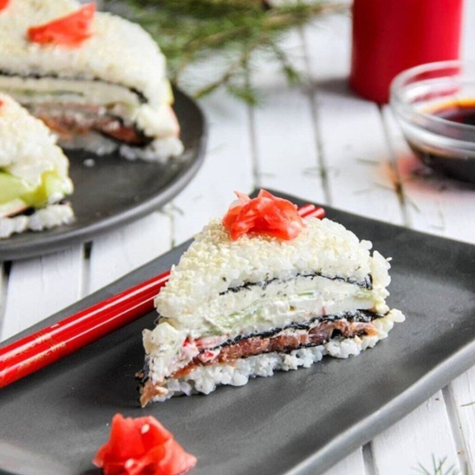 Салат-торт праздничный суши