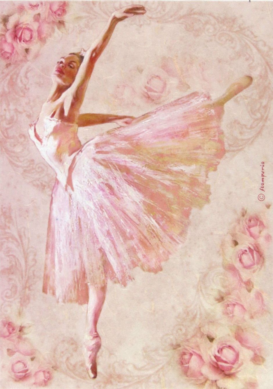 Открытка балерина