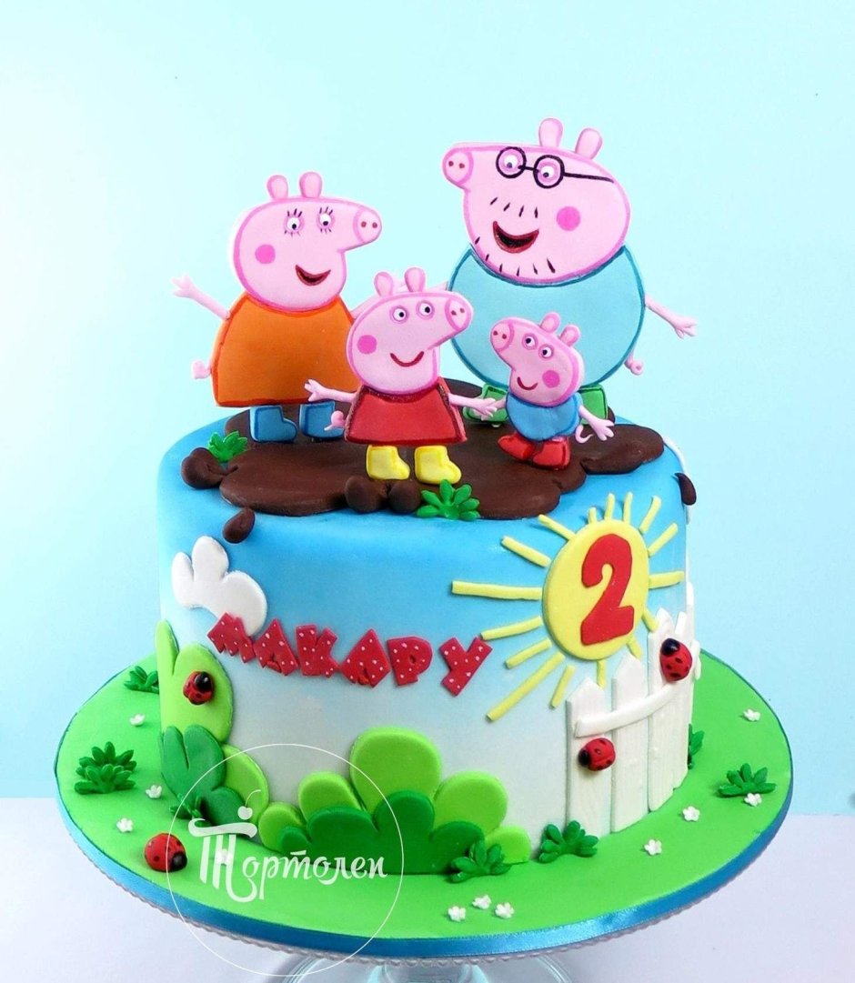 Торт Свинка Пеппа для мальчика 3 года