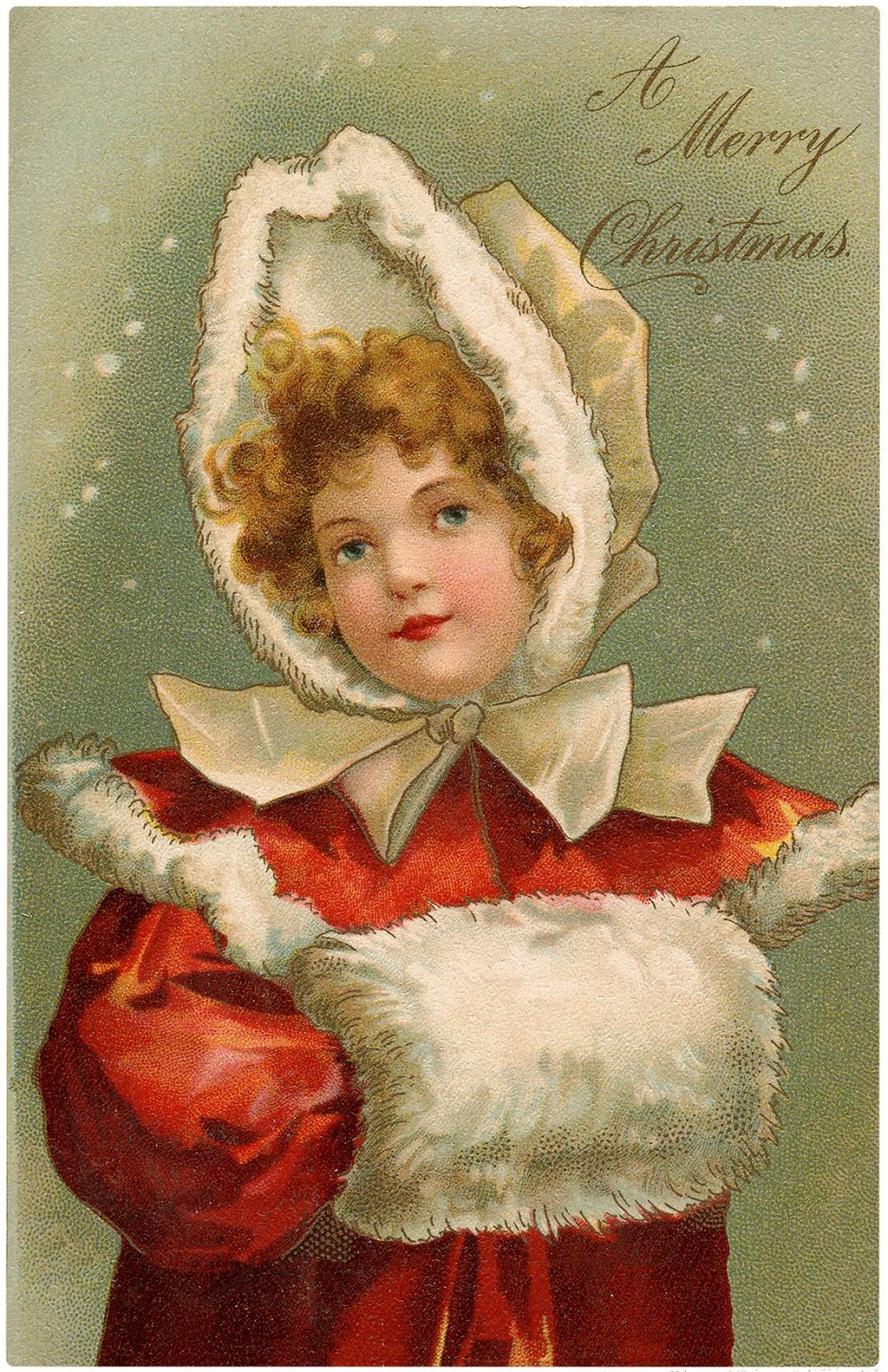 Рождественская открытка в стиле ретро
