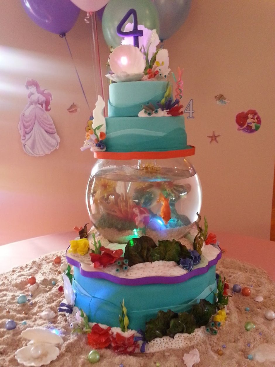 Торт в стиле аквариума