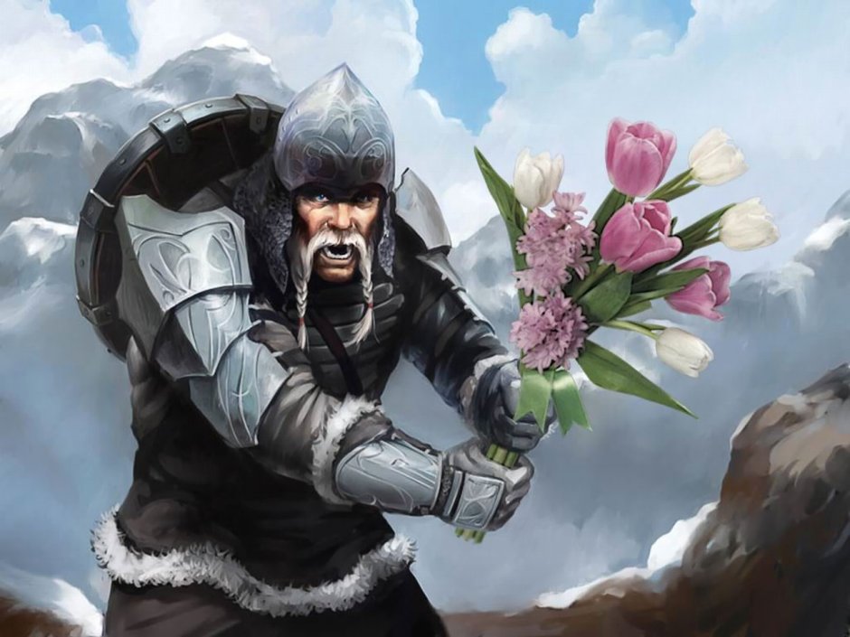 Рыцарь с цветами