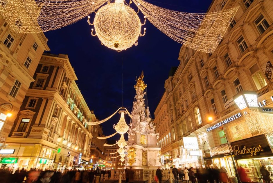 Венская Рождественская ярмарка в городе Вена