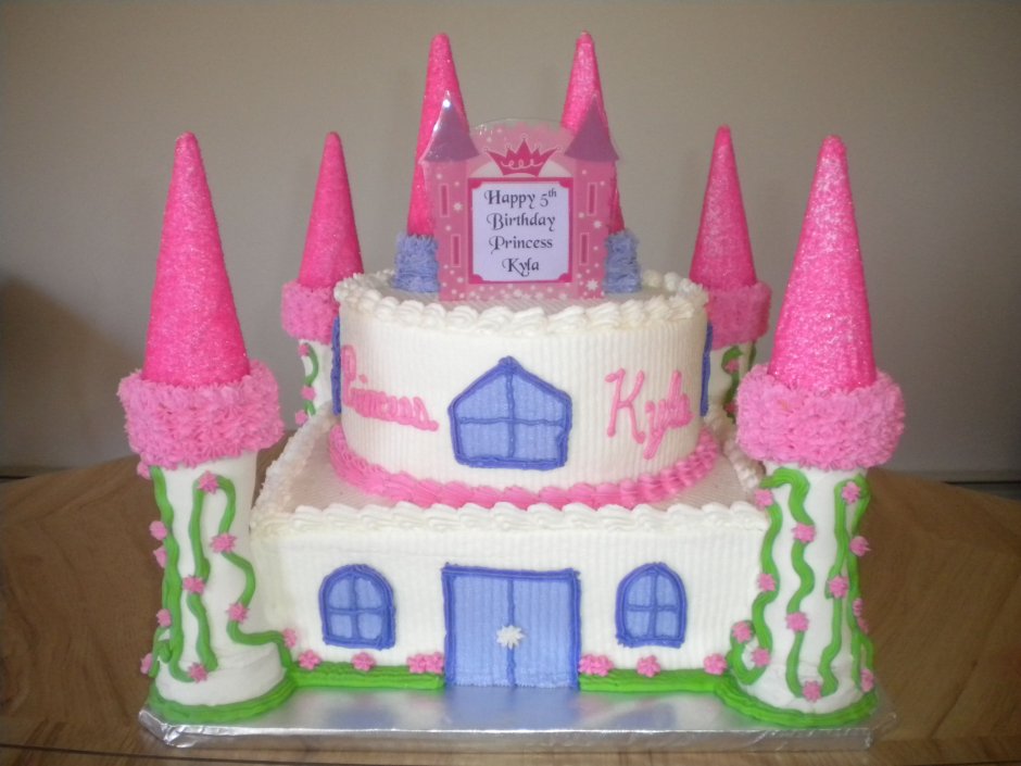 Торт для девочки замок принцессы