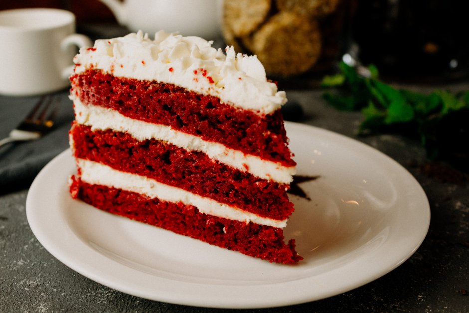 Диетический торт красный бархат