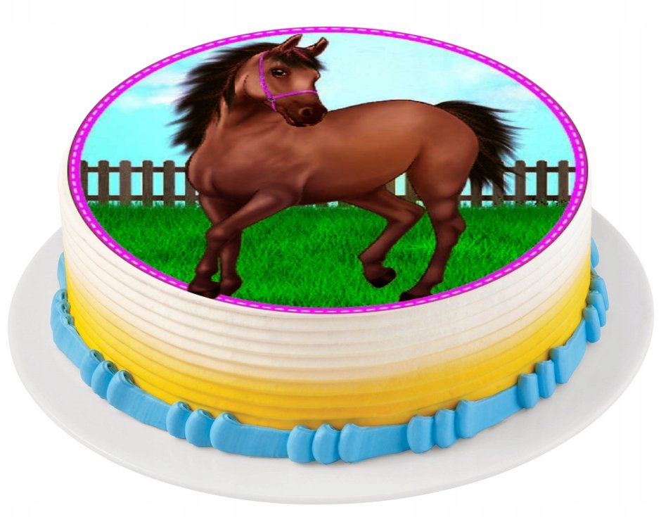 Декор торта с лошадью