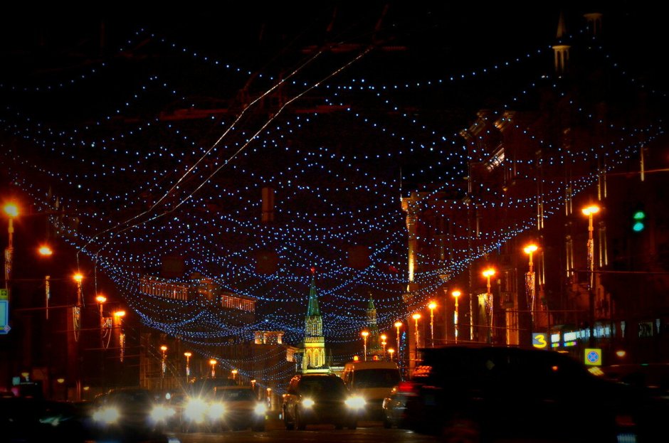 Новогодний центр Москвы вечер