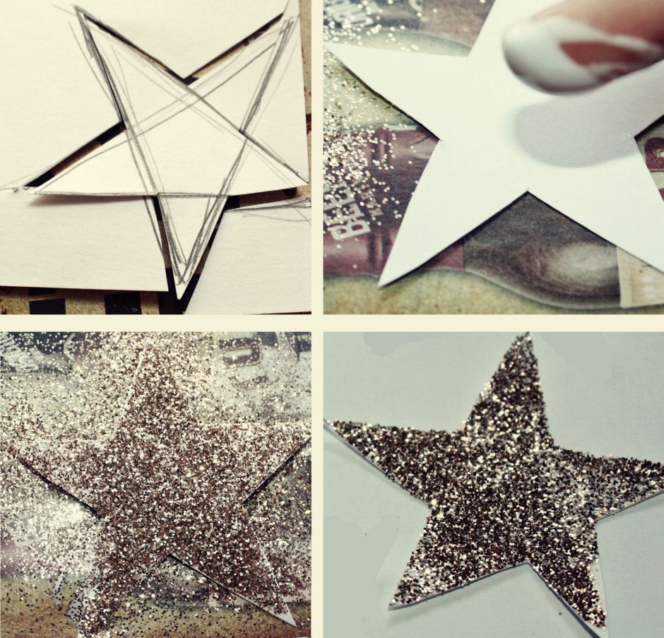 Новогодние украшения оригами звёзды