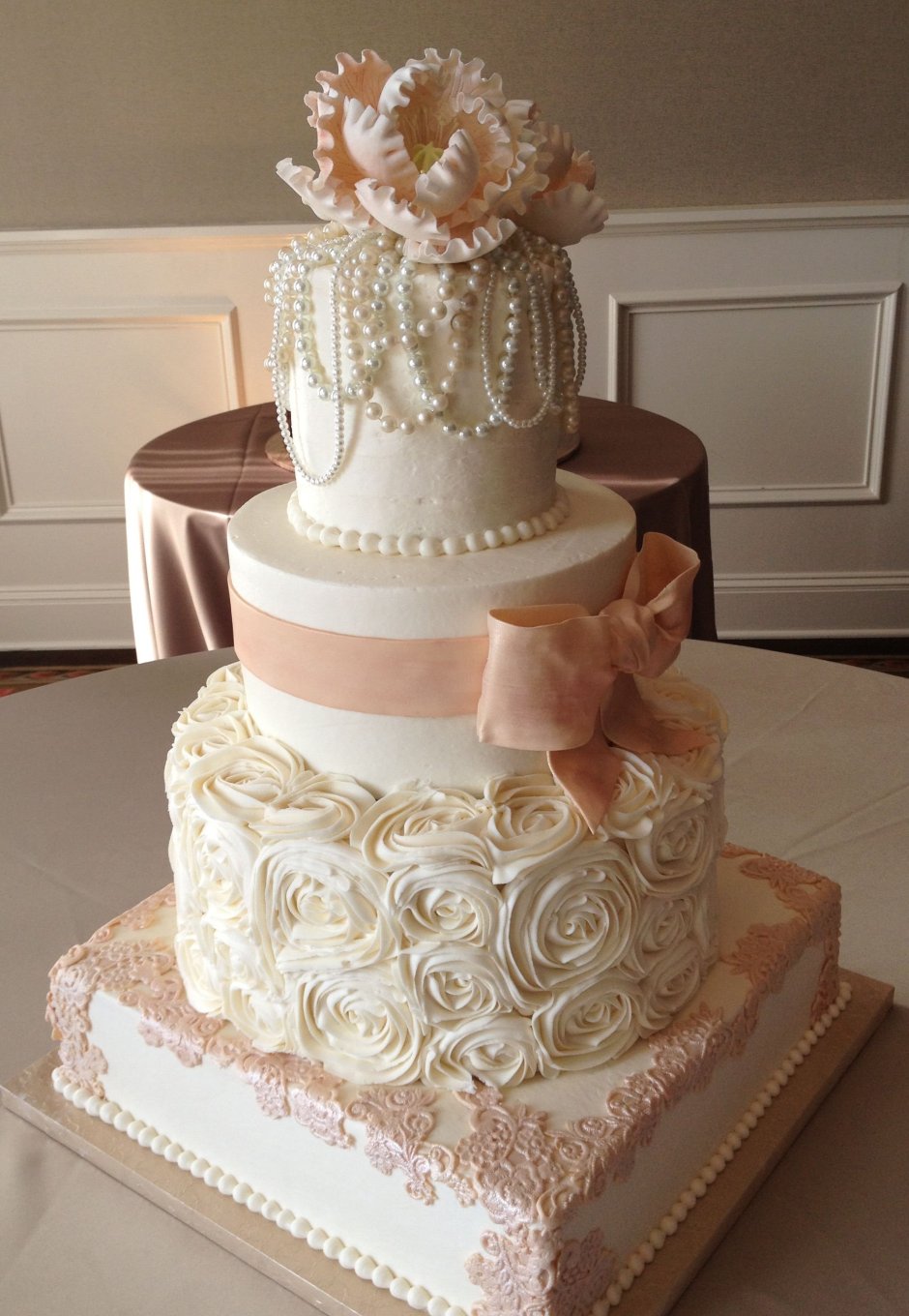 Свадебный торт пятиярусный