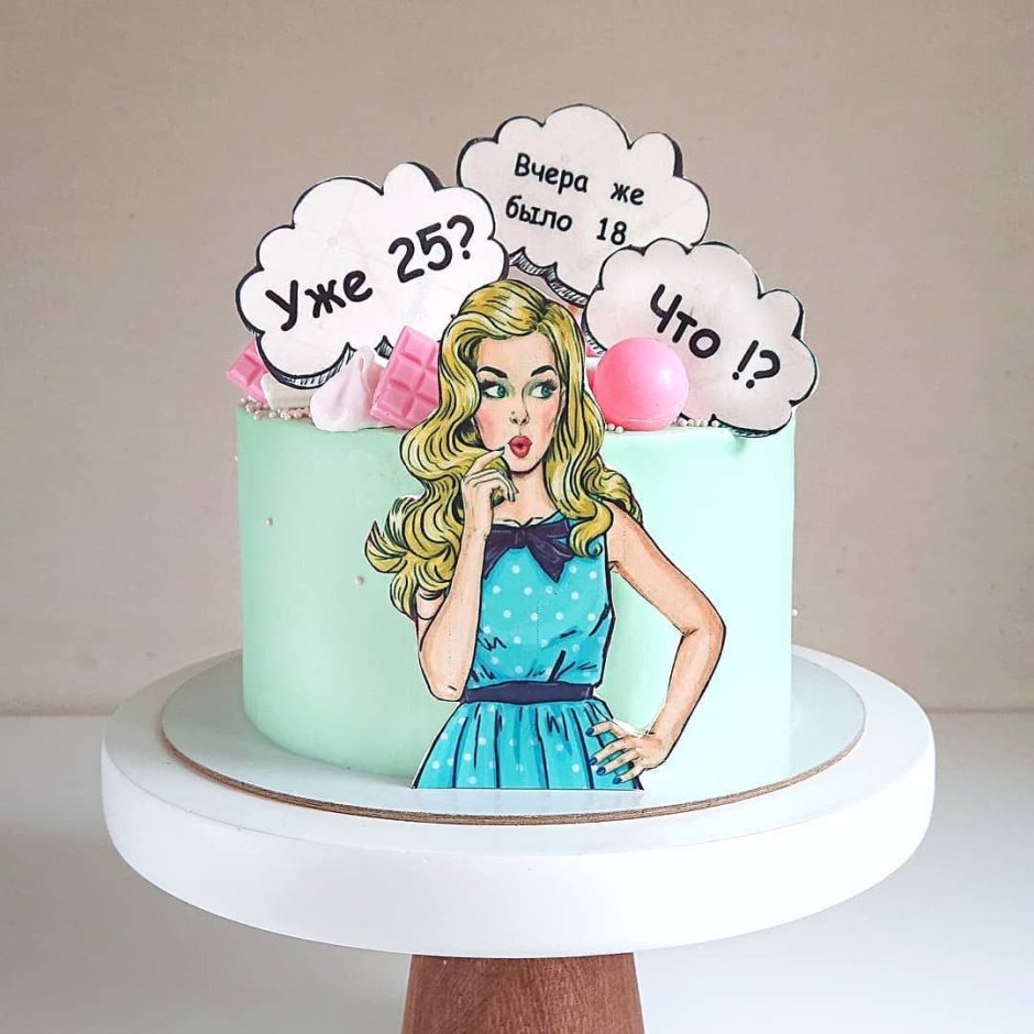 Торт в стиле поп-арт девушке