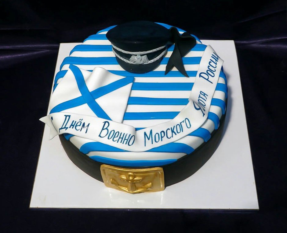 Торт с морской тематикой для мужчины на юбилей
