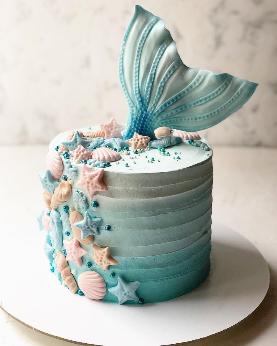 Торт с изображением моря