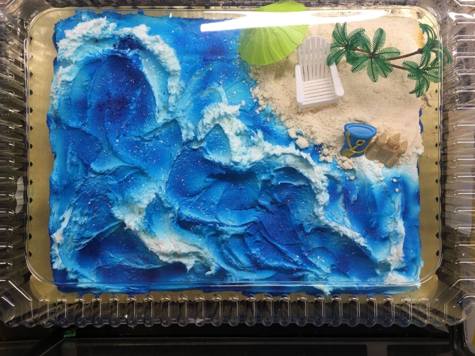Торт голубой океан