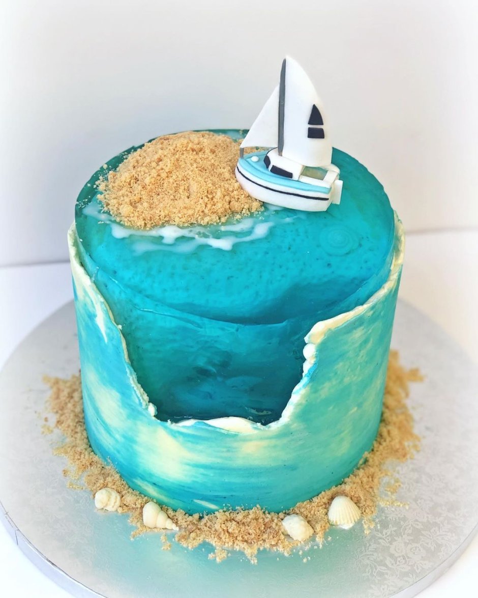 Муссовый торт в морском стиле