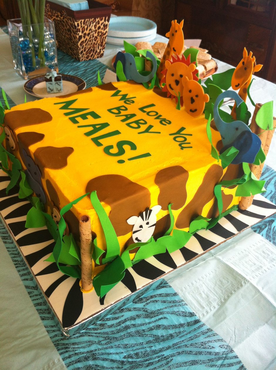 Торт сафари на день рождения