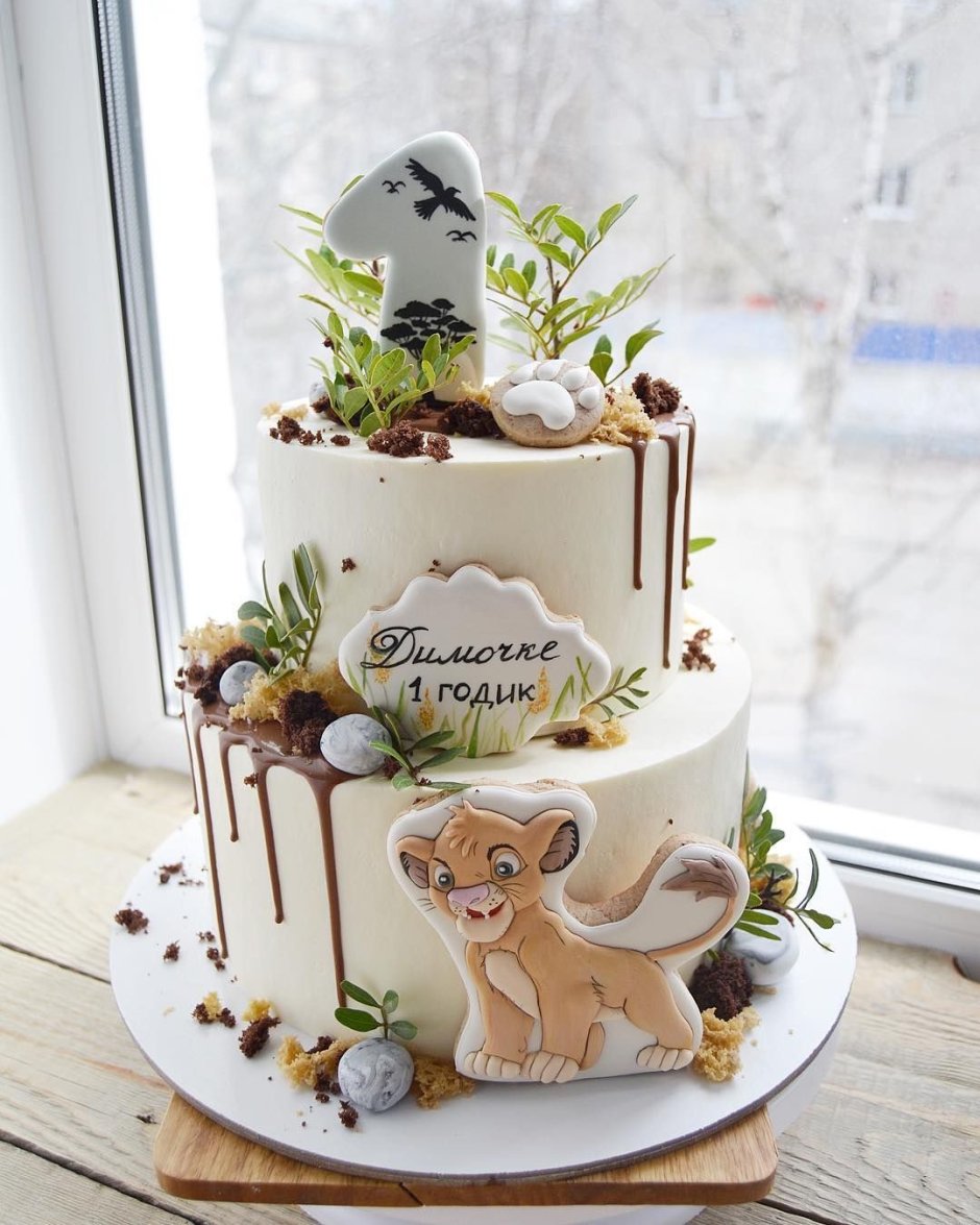 Декор торта с животными