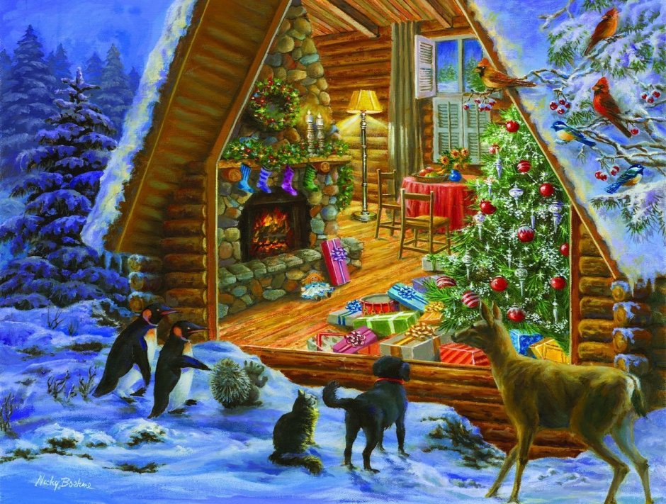 Рождественские иллюстрации Сьюзен Виллер