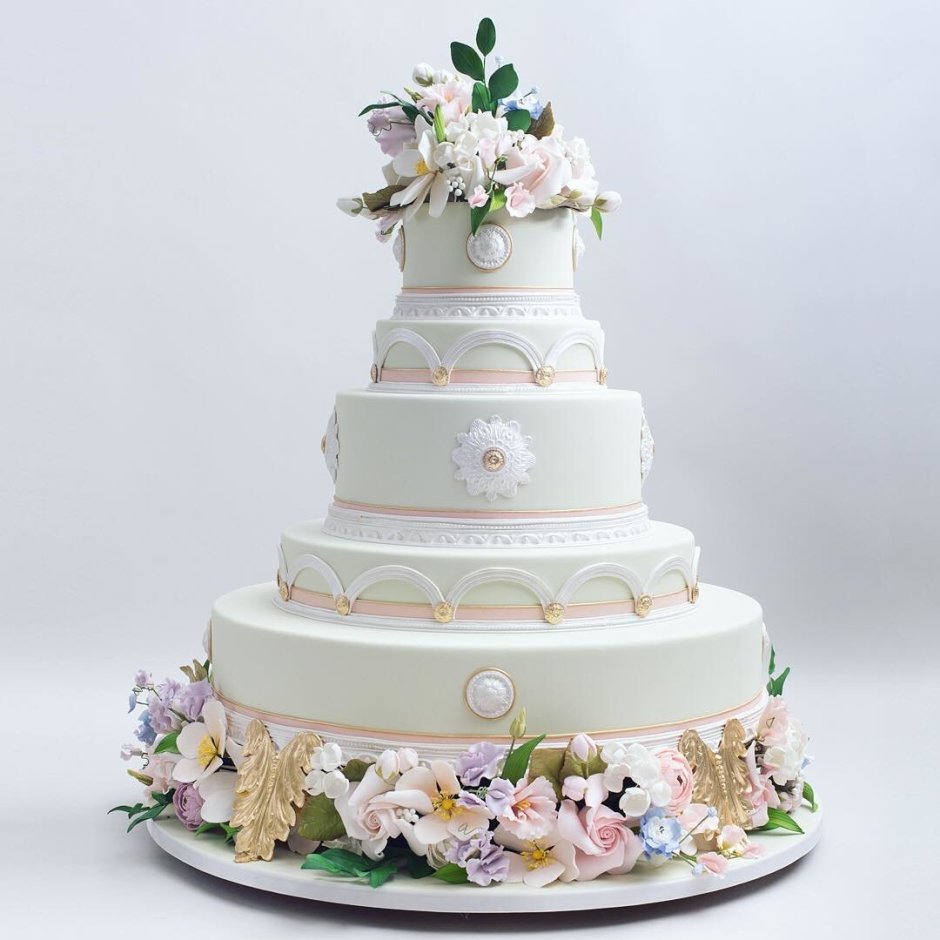 Торт свадебный с восьмигранниками
