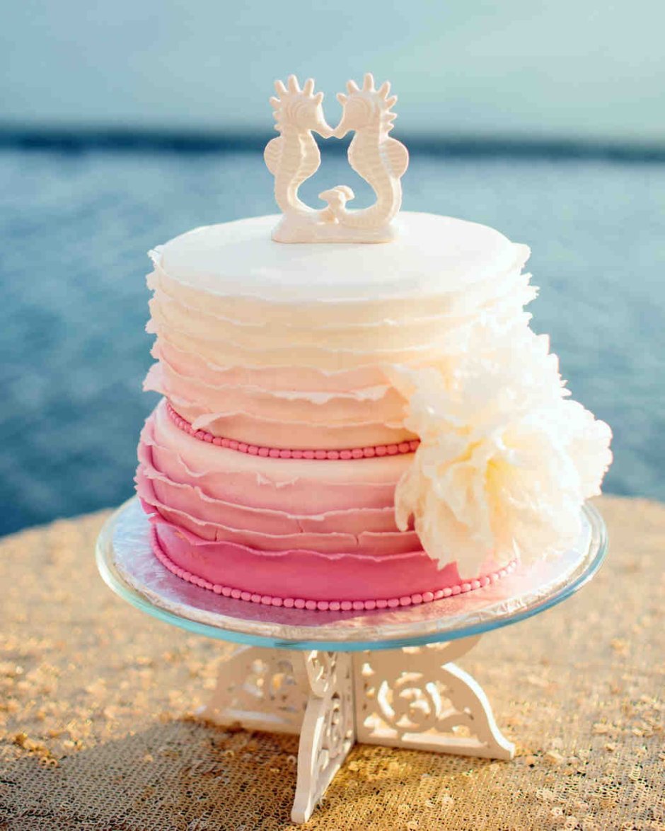Тортик на коралловую свадьбу