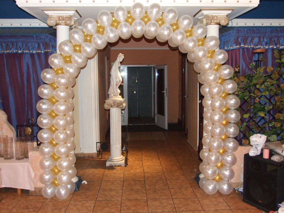 Декор свадьбы шарами