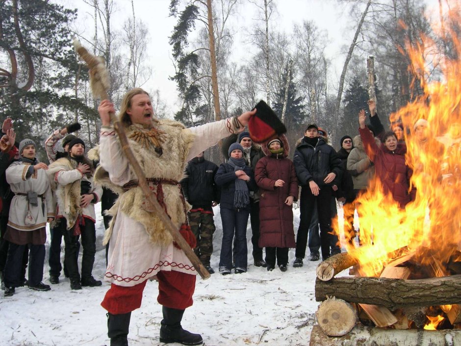 Взятие снежного городка в древней Руси