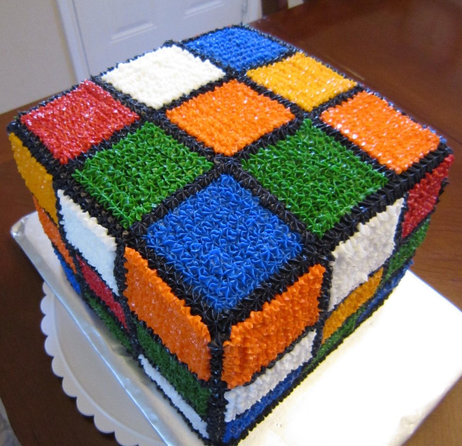 Торт кубик Рубика на день рождения