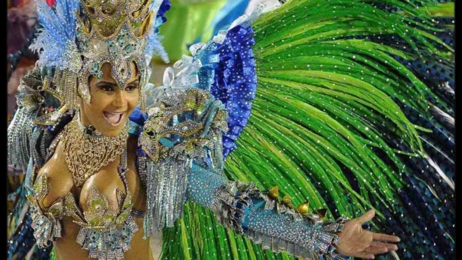 Карнавал Рио де Жанейро зеленый костюм