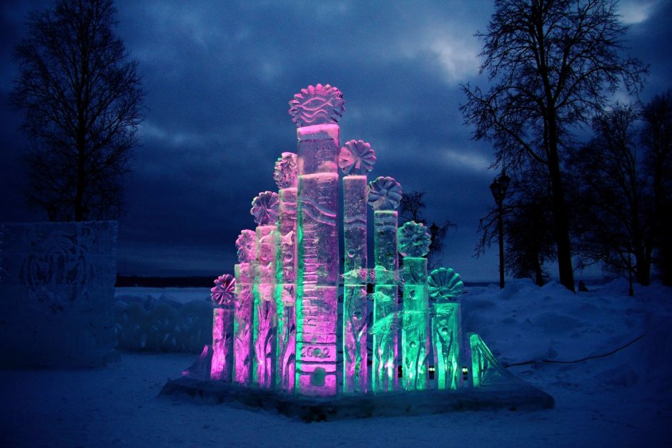 Ледовые скульптуры в Москве 2022