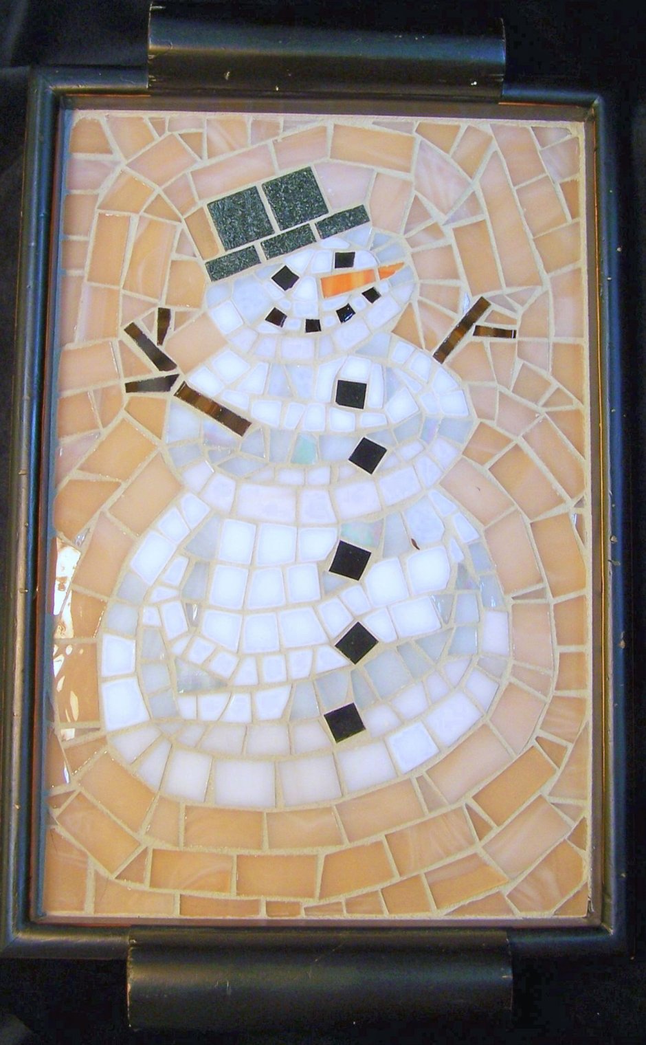 Снеговик из мозаики