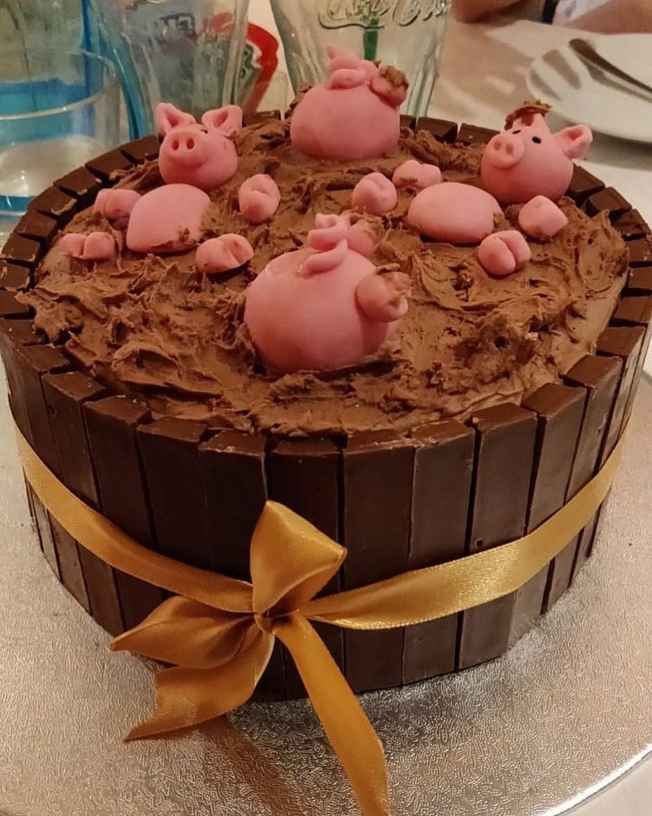 Торт свинья без мастики