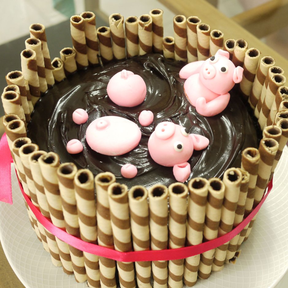 Новогодний торт Свинка
