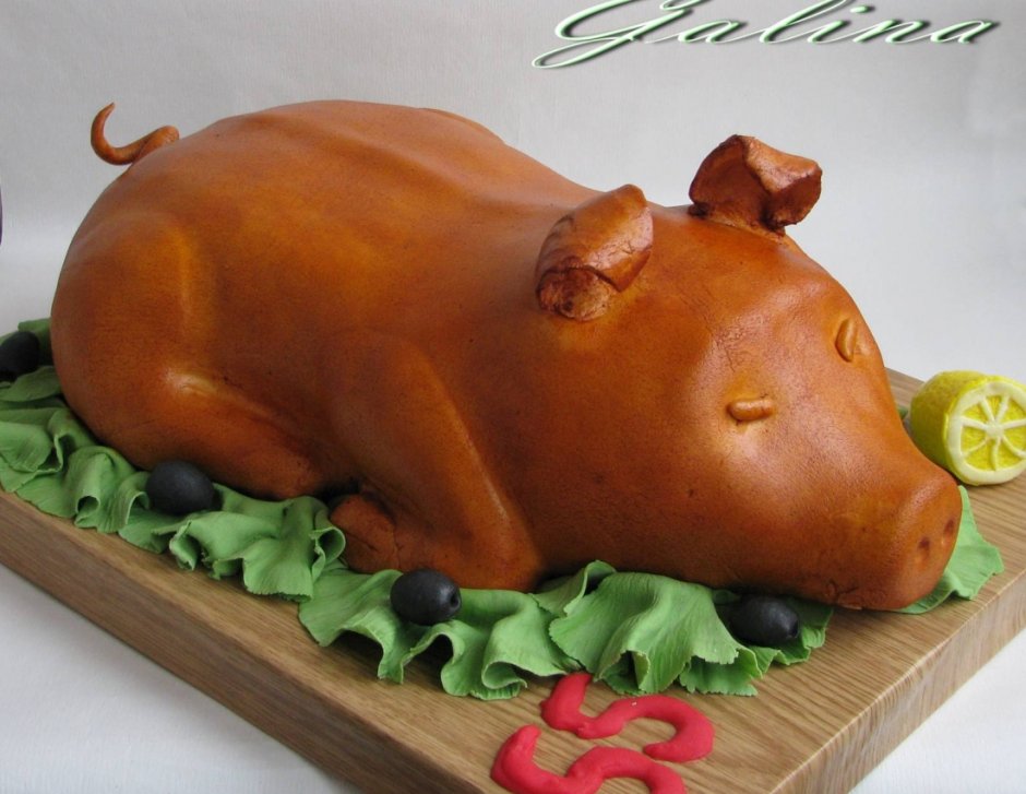 Свадебный торт со свинками