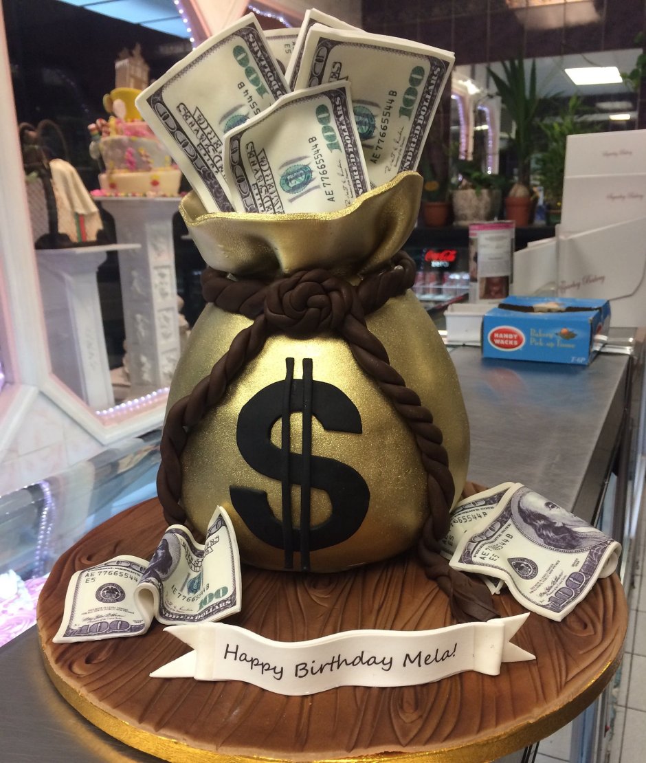 Торт мужчине на день рождения с деньгами