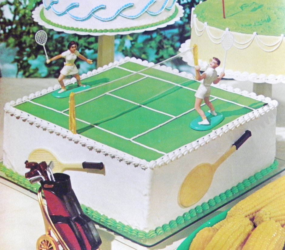 Торт с дизайном для тенниса