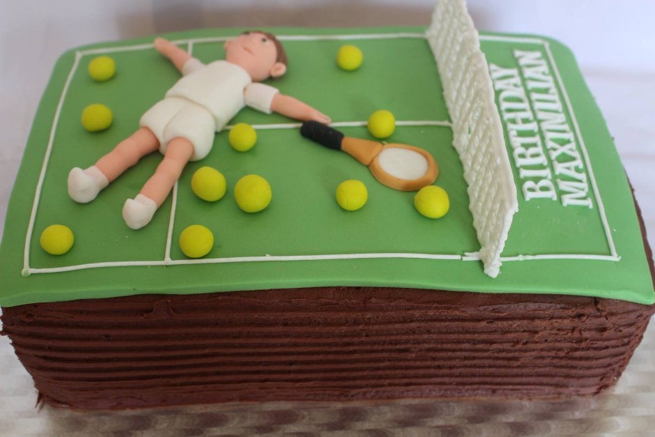 Торт теннис смешной