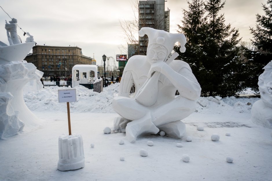 Новосибирск скульптуры из снега