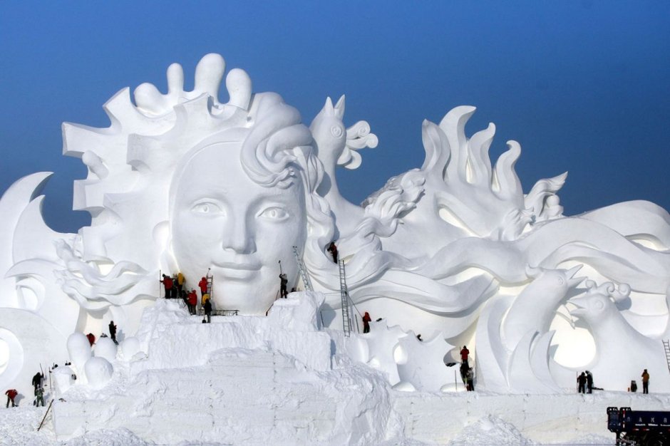 Фестиваль ледяных скульптур в Китае Харбин