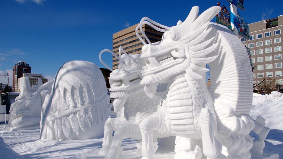 Парк Горького фестиваль снежных скульптур