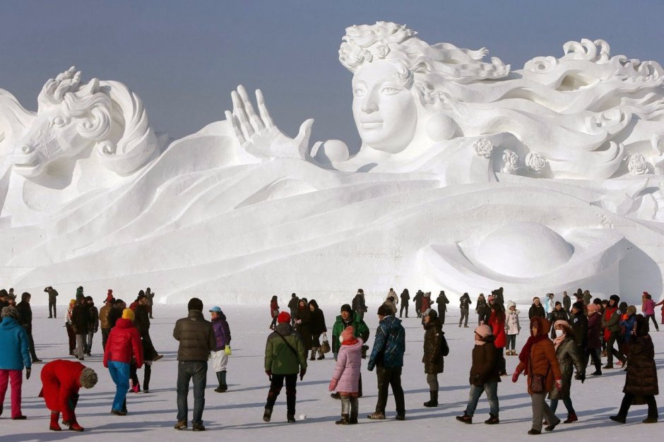 Выставка снежных скульптур Новосибирск 2021